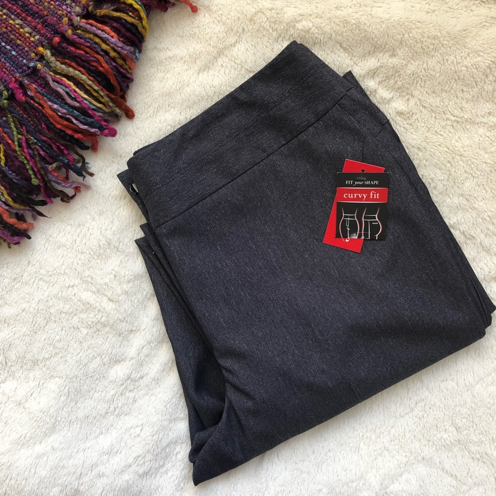 Rafaella Curvy Fit Perfectly Slimming Indigo Pants